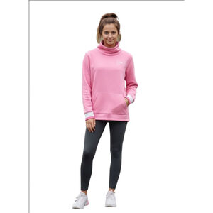 Juniors Under Armour Pink & White Cowl Neck Sweatshirt XL